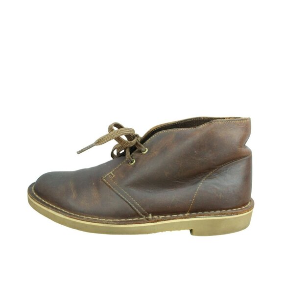 Clarks Originals Brown Leather Beeswax Desert Chukka Ankle Boots Size 8.5 M - Picture 1 of 9